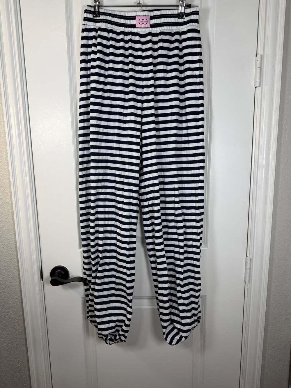 Cocolillys Striped Jogger Pant - Navy
